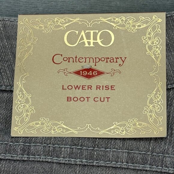 Cato Contemporary Womens Size 6 (31x32) Average Lower Rise Boot Cut Jeans Gray - Picture 3 of 14